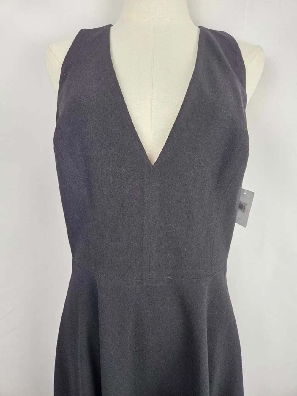 Dress The Population Catalina Crepe VNeck Black Fit & Flare Cocktail Dress L NWT - Picture 5 of 13